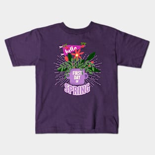 First day of Spring Kids T-Shirt